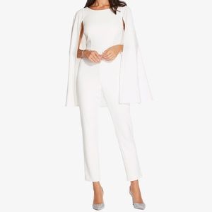 White cape jumpsuit